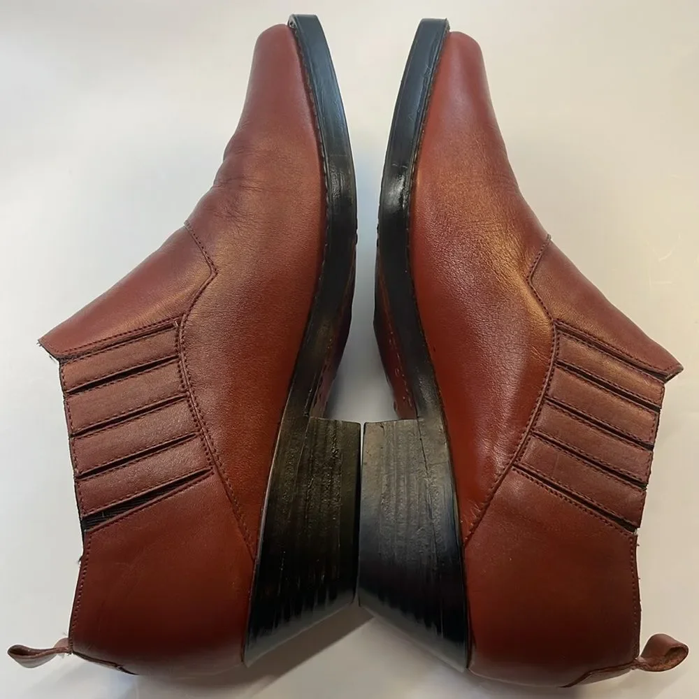 Cougar Brown Leather Pointed Toe Ankle Boots Women’s Sz 8.5 - Picture 6 of 11